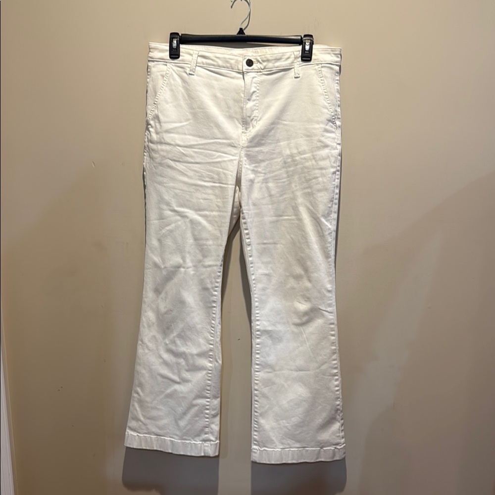 LC Lauren Conrad White Flare Wide Leg Jeans